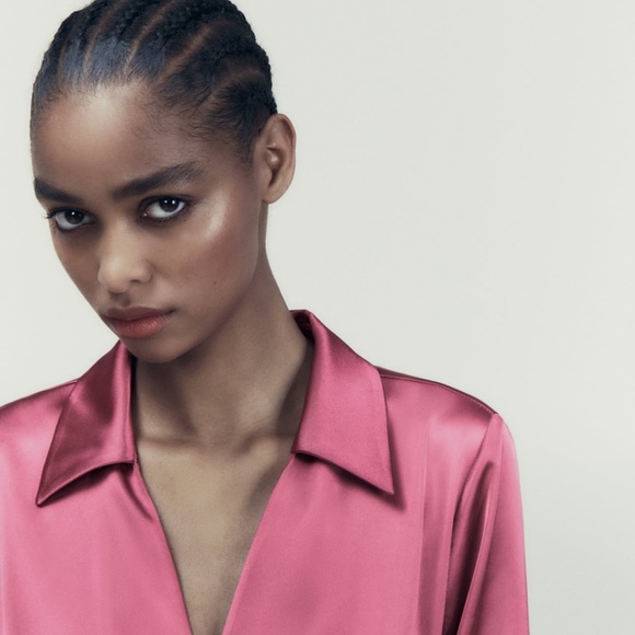 Zara limited edition satin effect short jumpsuit - Picture 4 of 10